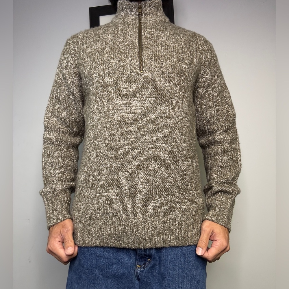 John Henry Sweater Men’s M 1/4 Zip Textured Acrylic